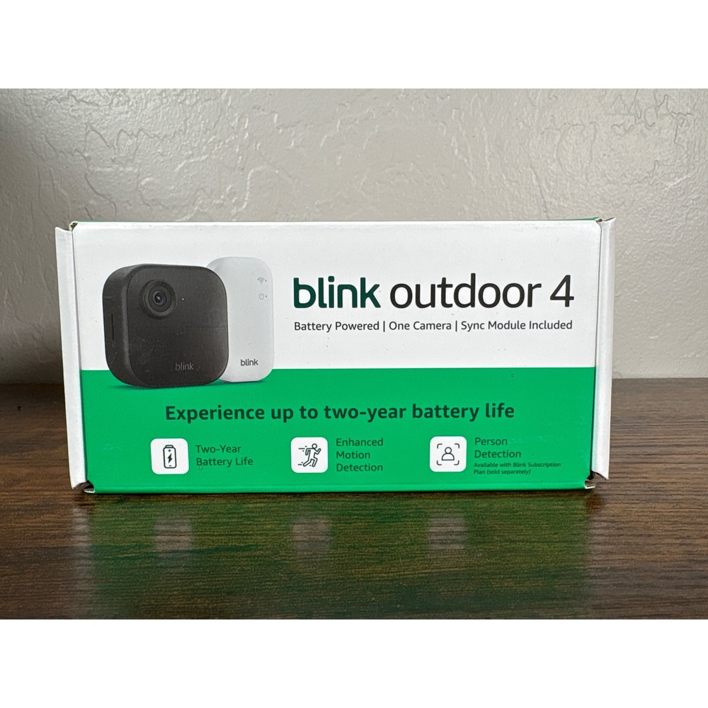 Blink Outdoor 4 Smart Security Camera 1-Camera System with Sync Module 2 Black